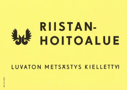 Riistanhoitoalue-taulu (10 kpl/nippu) HUOM! Tilataan nipussa.